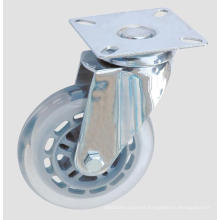 Industrial Caster Black Rubber Flat Transparent Caster